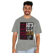 Miami Heat NBA Officially Licensed Tri-Blend T-Shirt Vintage Arch Gray, Large