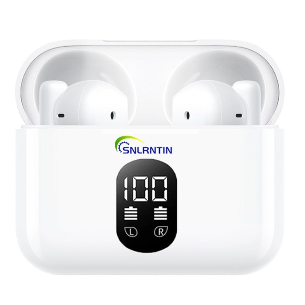 Snlrntin Wireless Earbuds Bluetooth 5.3 Headphones, with LED Power Display