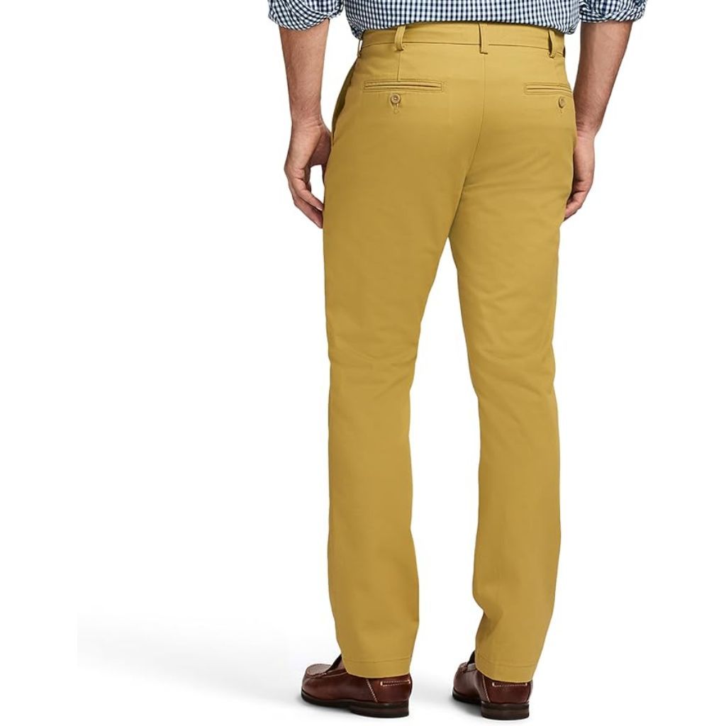 IZOD Men's American Chino Flat-Front Straight-Fit Pants - Khaki, Size 38W x 32L