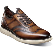 Stacy Adams Edgewood Men's Wingtip Elastic Lace-Up Sneakers, Size: 7.5, Brown Leather