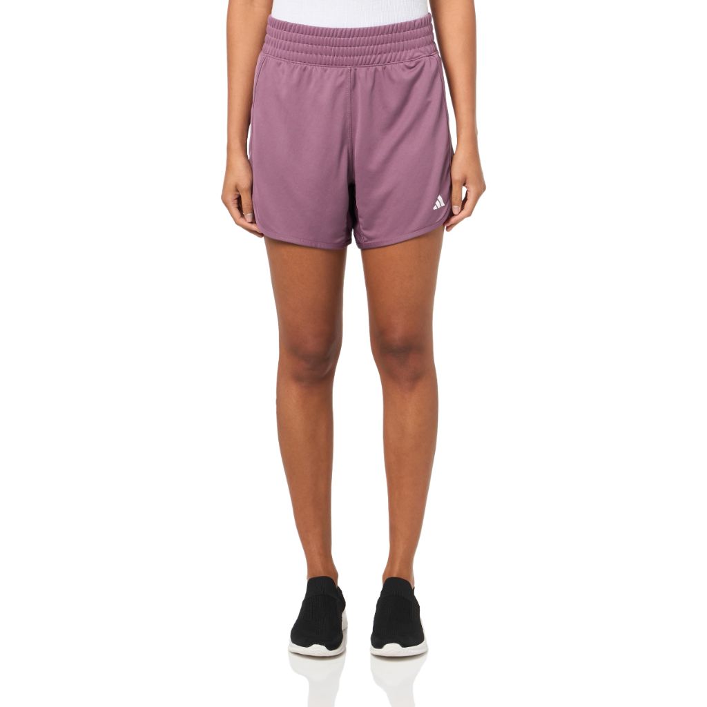 Adidas Women's Pacer Essentials Knit High-Rise Shorts, Shadow Fig, S 3"