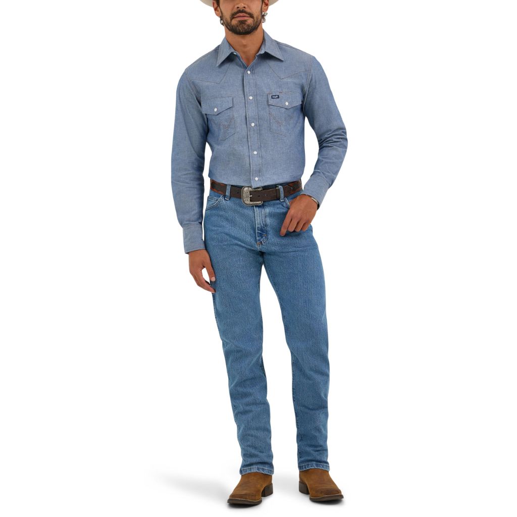 Premium Performance Cowboy Cut Regular Jean, Stone Bleach, 34W x 34L
