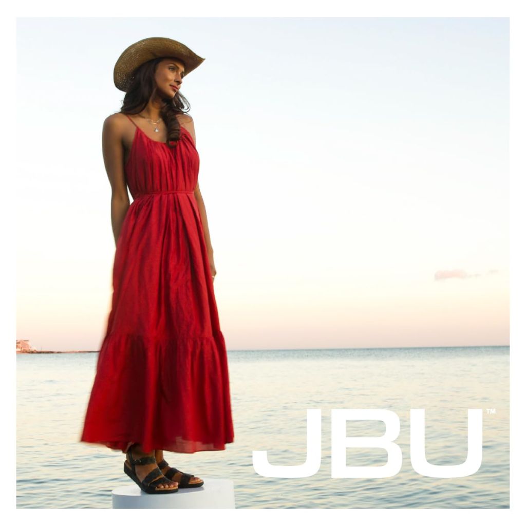 JBU Winona Women's Comfort Casual Fashion 3 Band Sandal, Blush Shimmer - 11