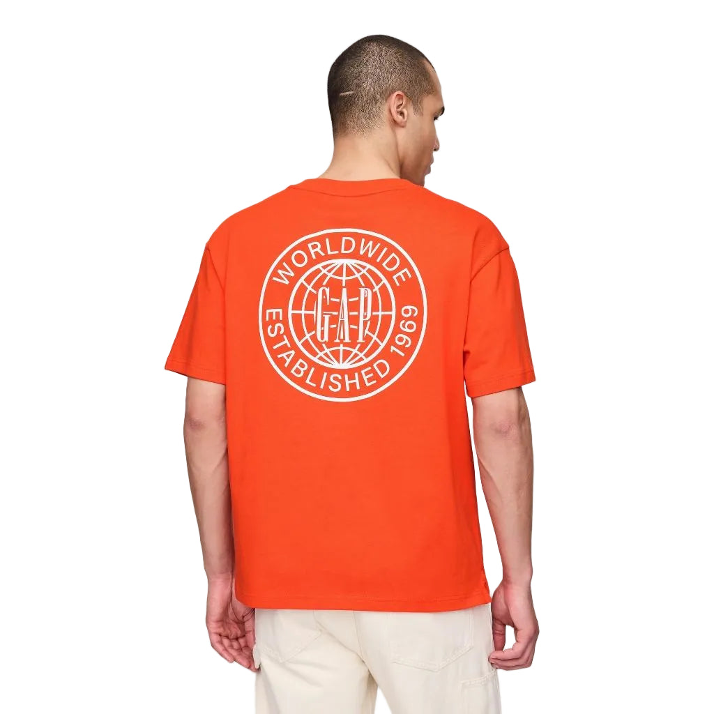 GAP Men's Worldwide Novelty Logo Tee, Blaze, X-Large