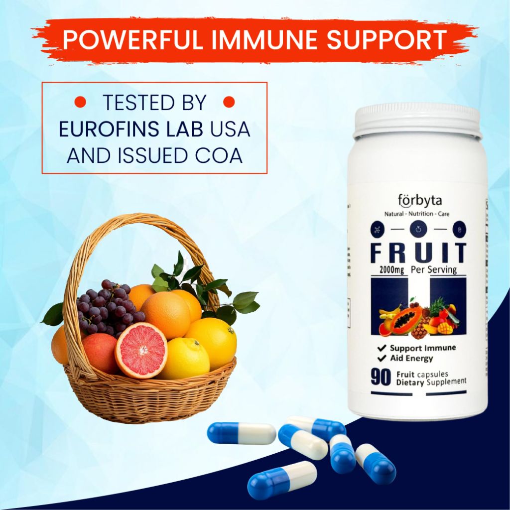 Forbyta Fruits Supplement – Whole Food-Based Fruit Blend Capsules – 90 Capsules