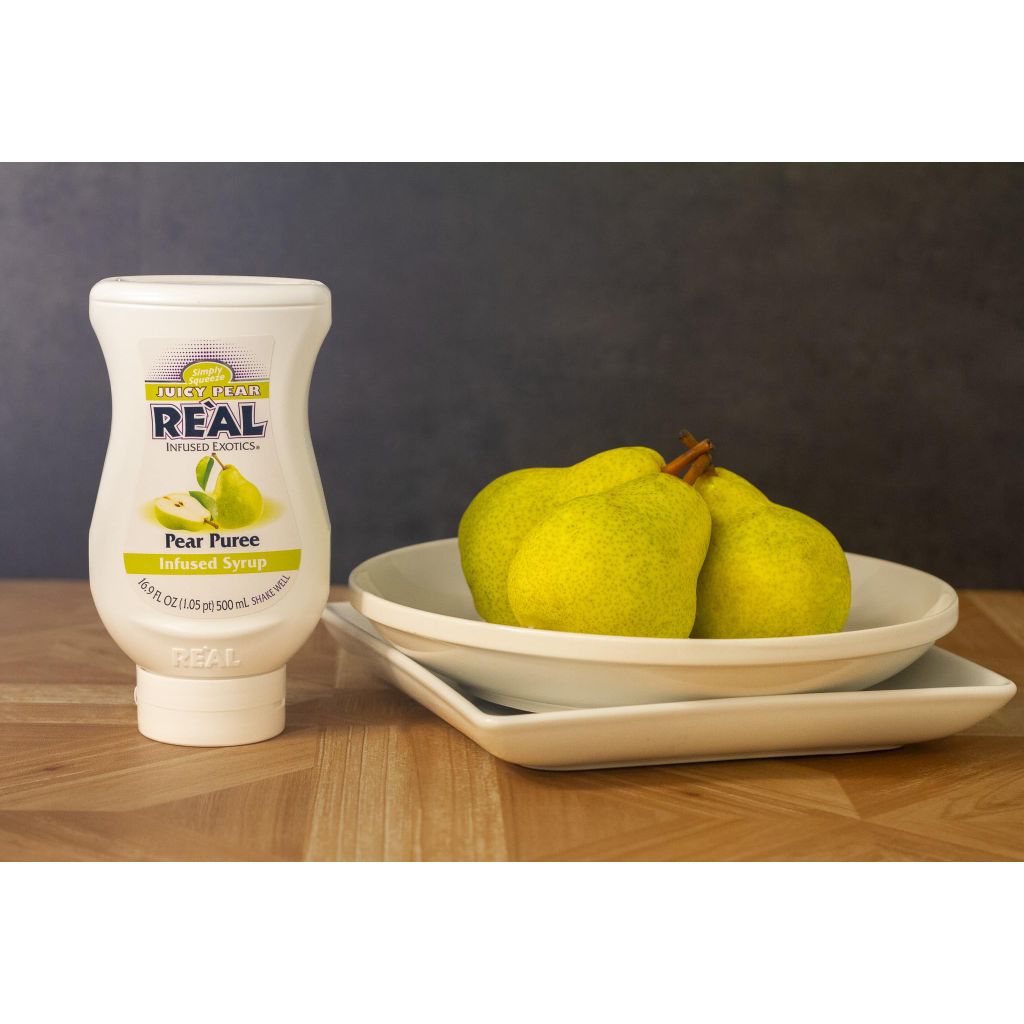 Juicy Pear Reàl Infused Exotics, Pear Puree Infused Syrup - 16.9 fl. oz.