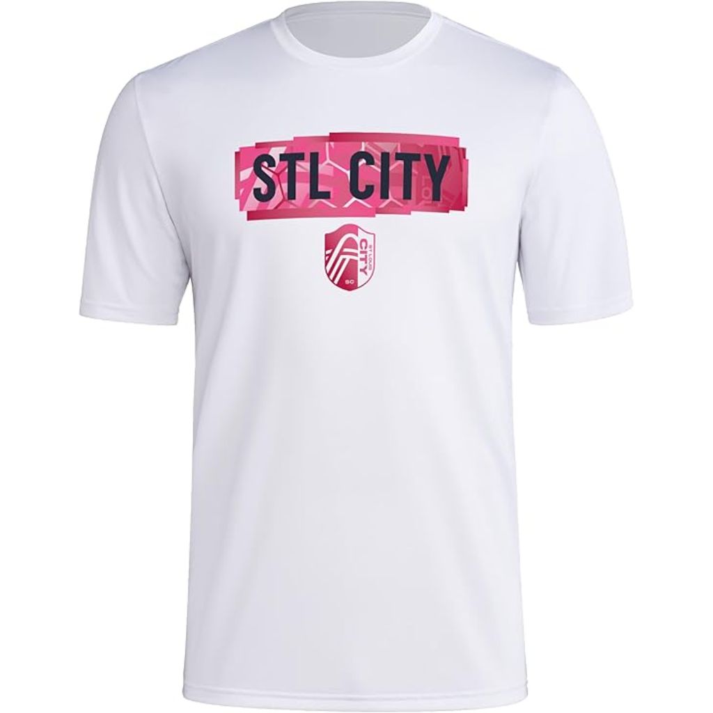 adidas Men's St. Louis City Soccer Club MLS Long Sleeve T-Shirt, White - 3XL