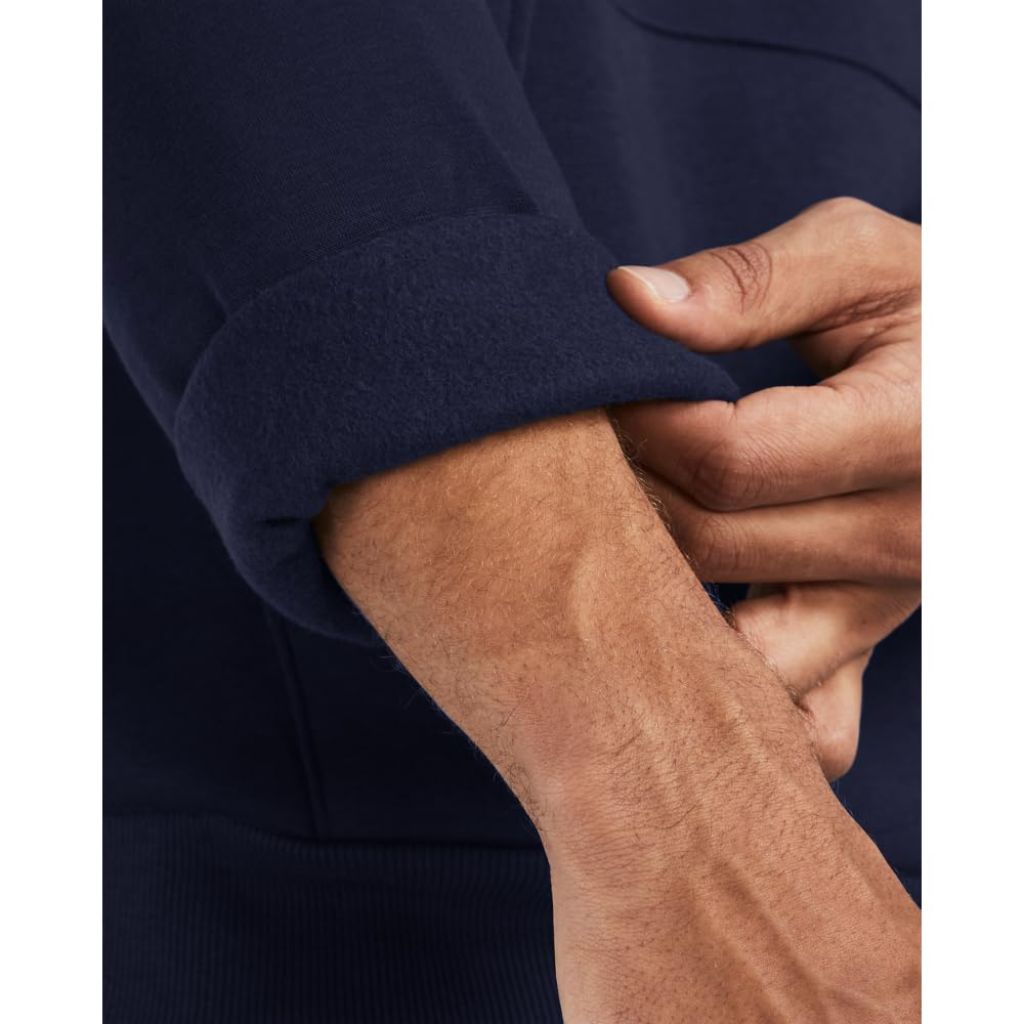 Under Armour Men's Rival Fleece Quarter Zip, (410) Midnight Navy / / White, Small