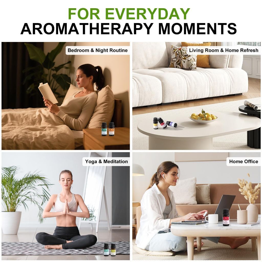 Essential Oils Set for Diffusers – 12 Pack Aromatherapy Oils