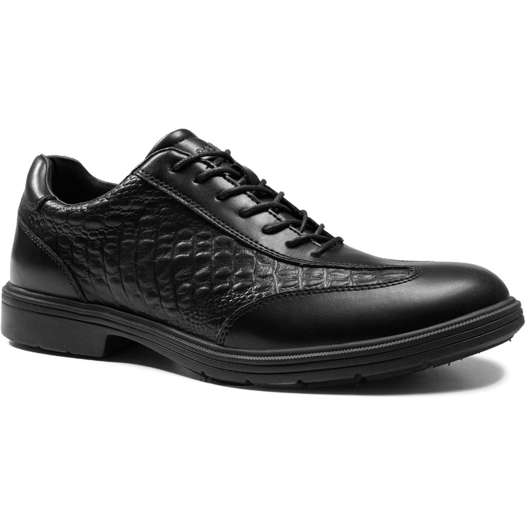 Men's Orthopedic Leather Dress Walking Shoes: Soft Flat Feet Plantar Fasciitis Diabetic Cap Toe Business Modern Shoes, Comfort Plantar Fasciitis Ankel Foot Pain Relief Travel Sneakers Black Size 11.5