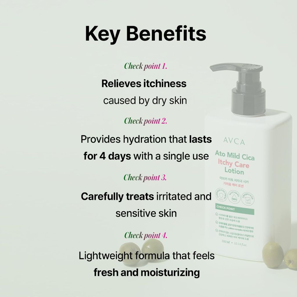 AVCA Cica Ceramide Lotion for Sensitive Itch-Prone Skin 300ml(10.14 fl. oz)