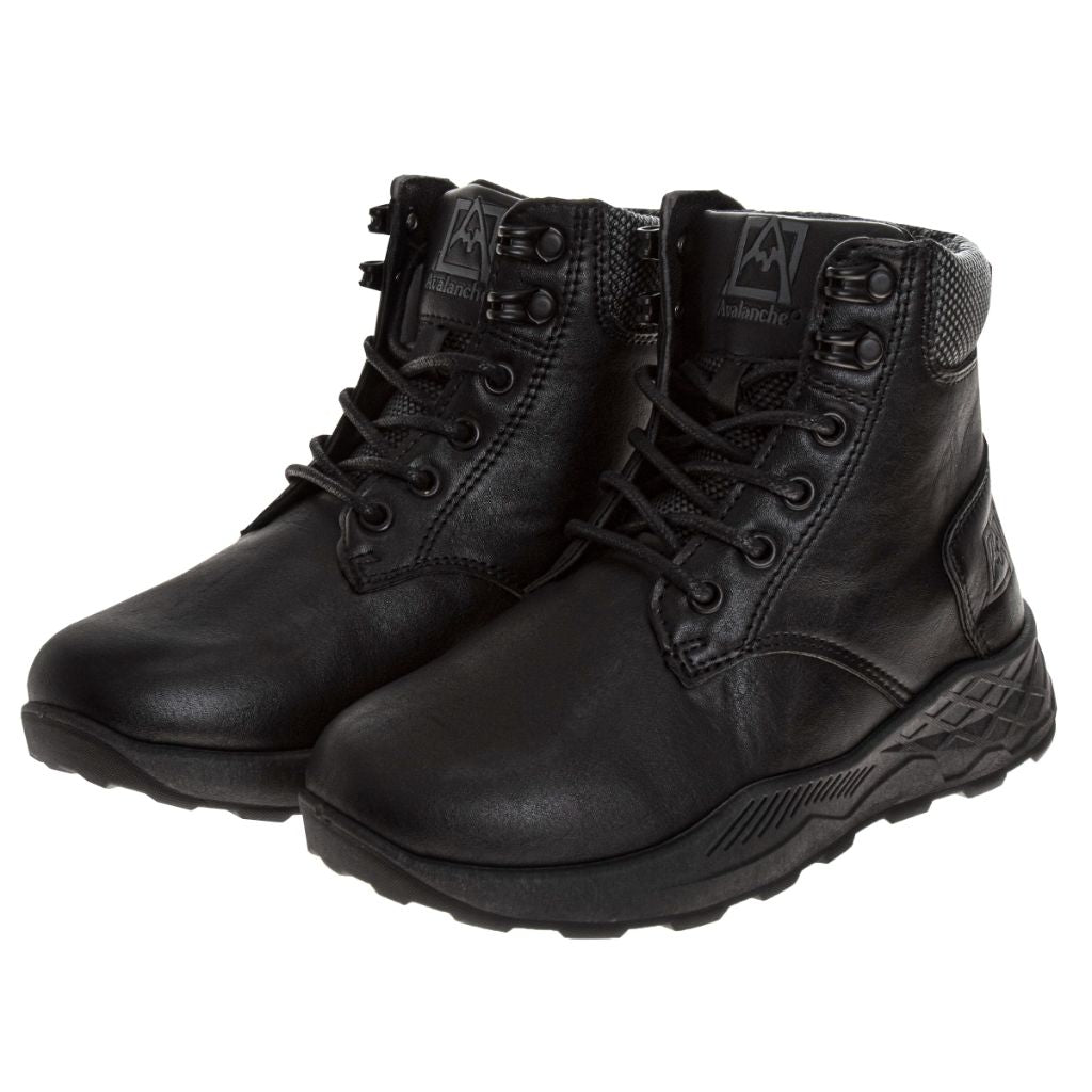 Avalanche Kids Hike Boot LaceUp Shoe - Black (size 4 Infant)