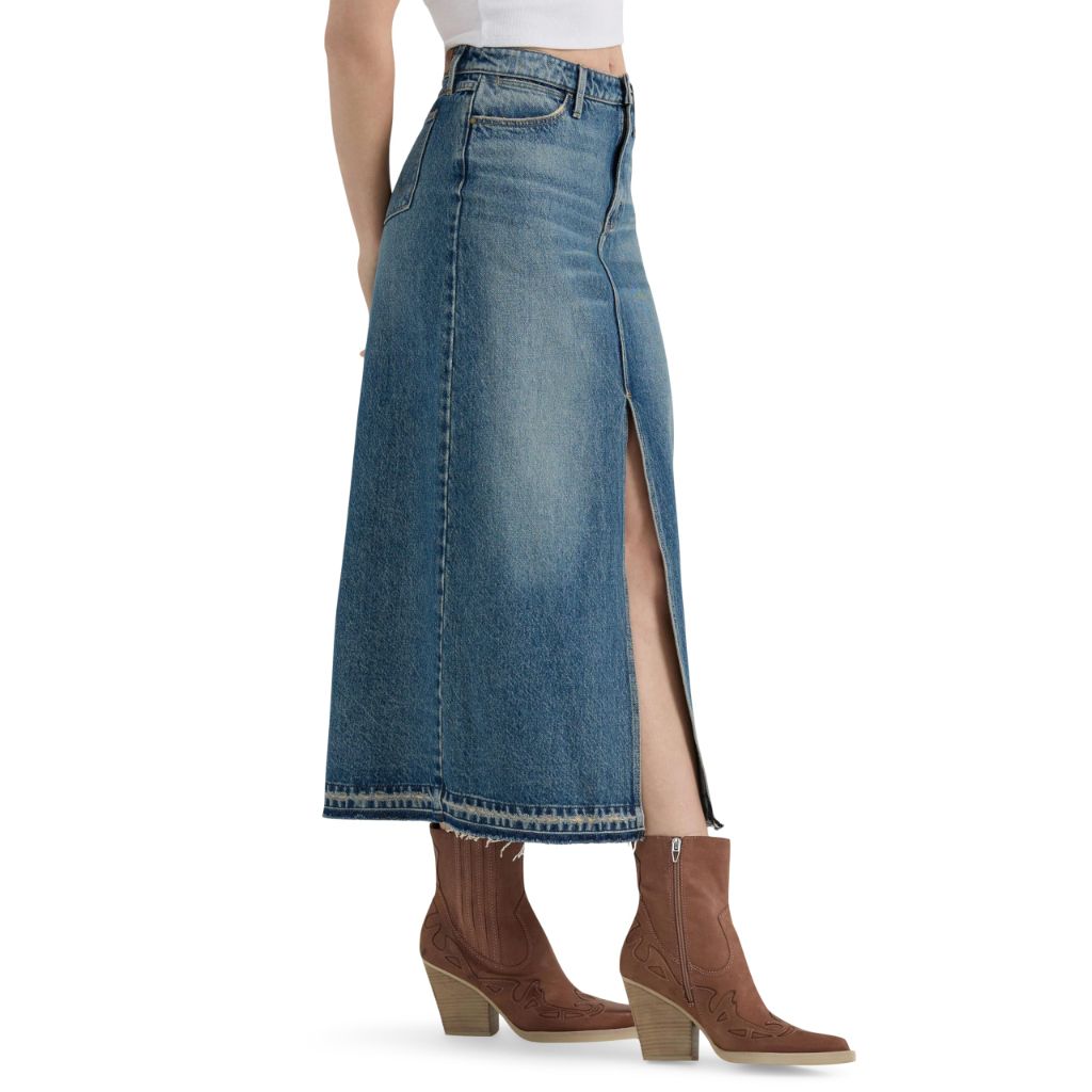 Wrangler Modern Women's Denim Maxi Skirt, Raven, 12
