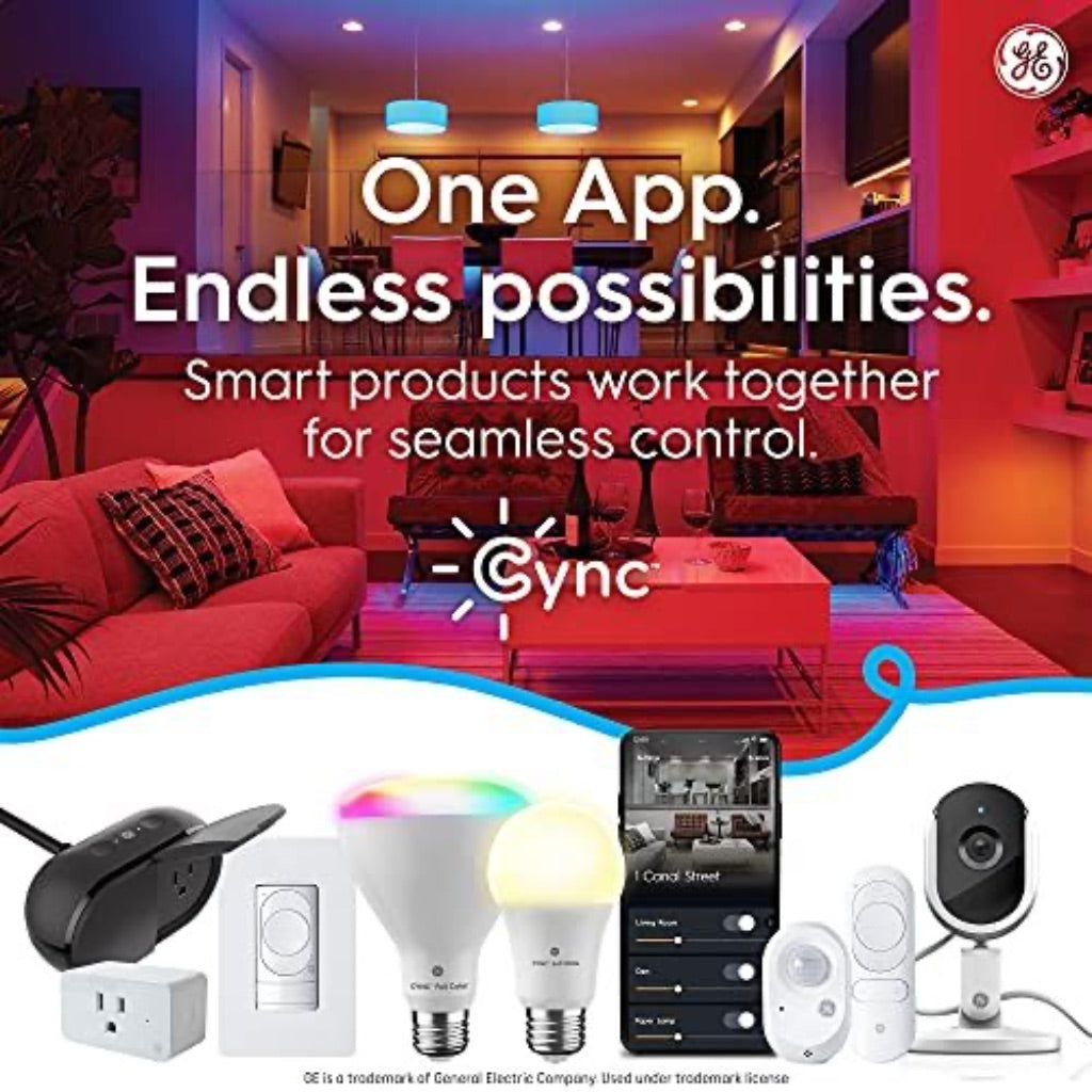 GE CYNC Smart LED Light Bulbs (2 Pack)