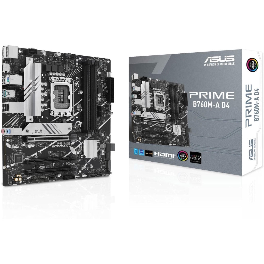 ASUS Prime B760M-A D4 CSM Micro-ATX Motherboard - Socket Intel 1700 - Intel B760