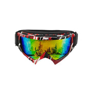 ActHose Motorcycle Motocross Goggles (Red White Black Frame and Red Lens)