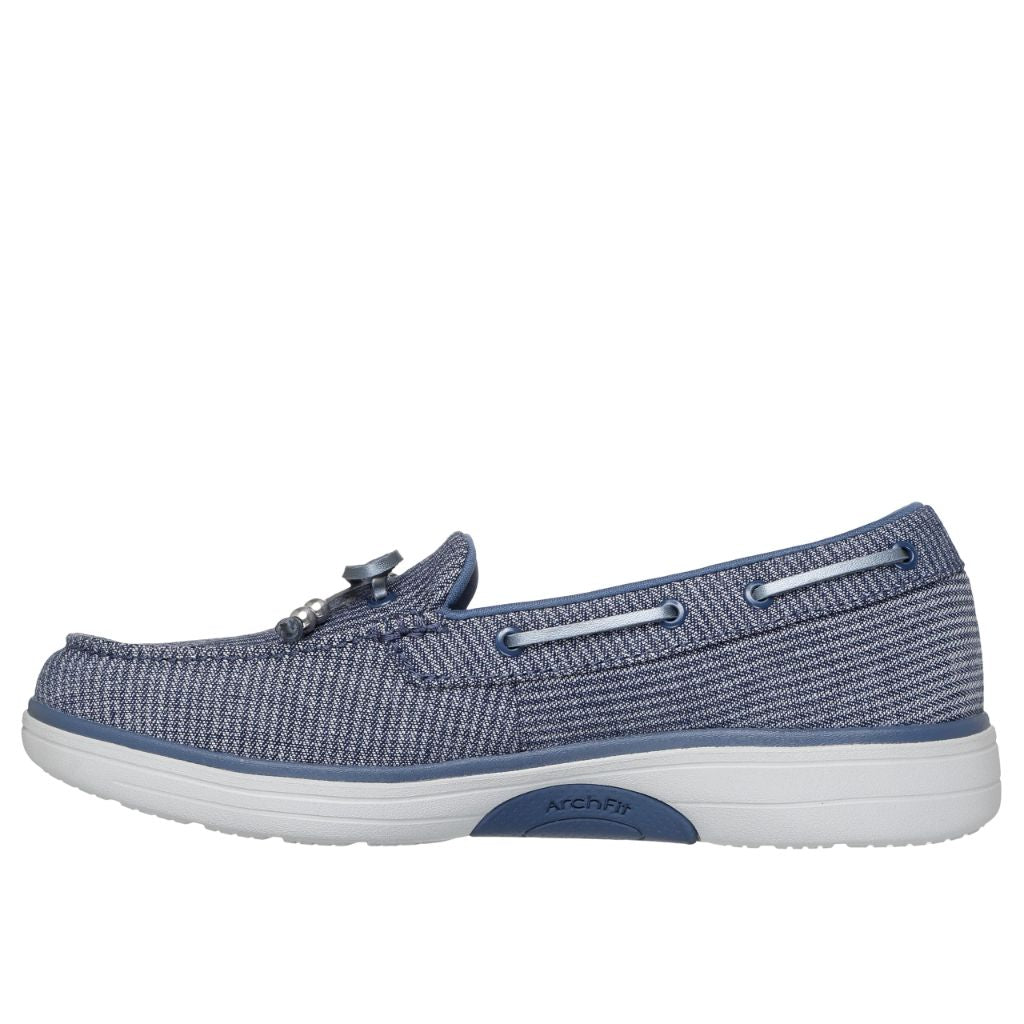 Skechers Women's On-The-Go Inspire - Beach Vacay Loafer, Navy, 9