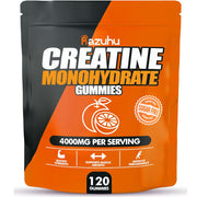 Creatine Monohydrate Gummies 4g per serving, Creatine Gummies - 120 Count (Orange)