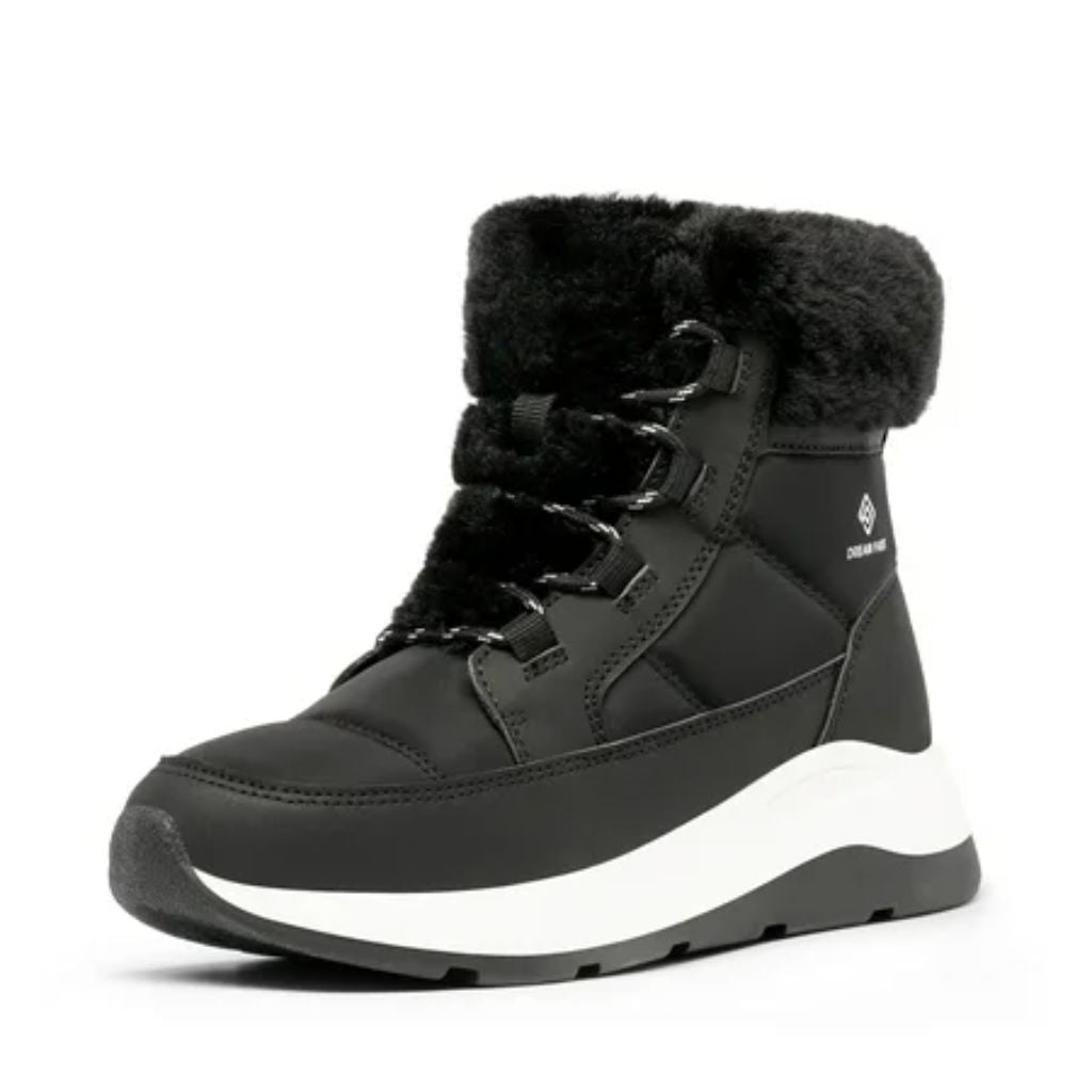 Dream pairs Women s Winter Waterproof Snow Boots Ankle Booties Comfortable Outdoor Short Boots SDSB2208W BLACK Size 10
