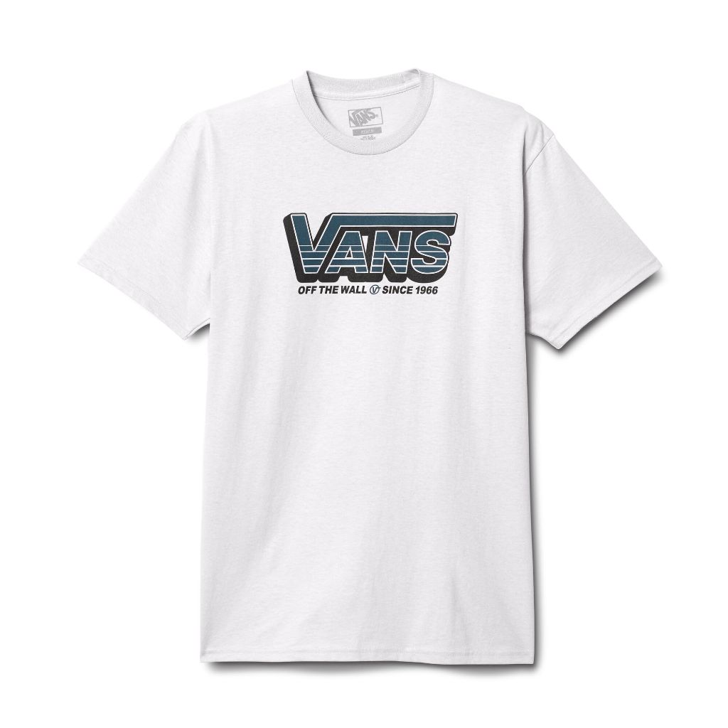 SZ M, Vans Unisex-Adult Dispatch Short-Sleeve T-Shirt | Graphic Tee White/Grey