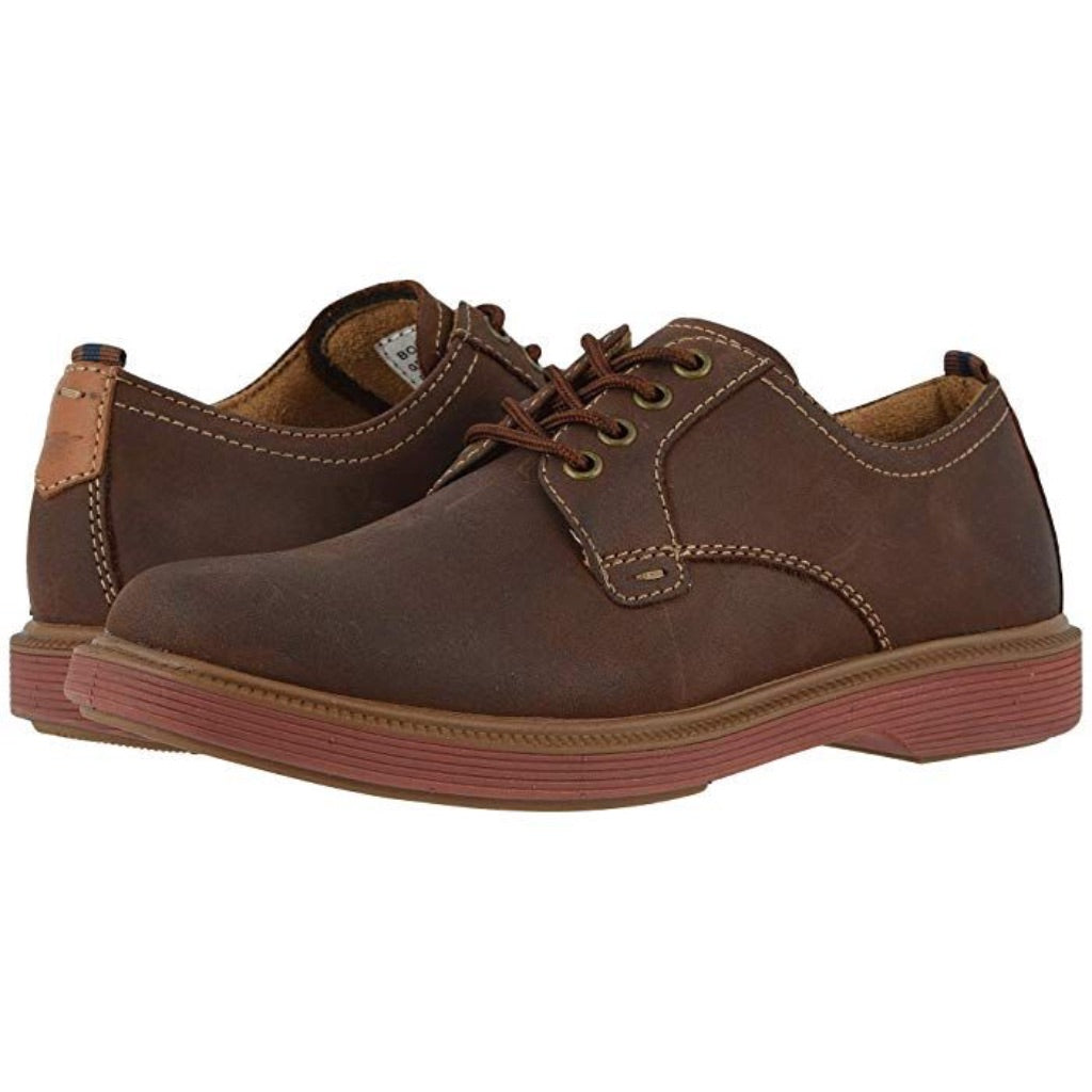 Florsheim Kid's Supacush Plain Toe Oxford Shoe, Brown Crazy Horse/Brick Sole - Size 10.5 Little Kid
