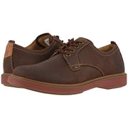 Florsheim Kid's Supacush Plain Toe Oxford Shoe, Brown Crazy Horse/Brick Sole - Size 10.5 Little Kid