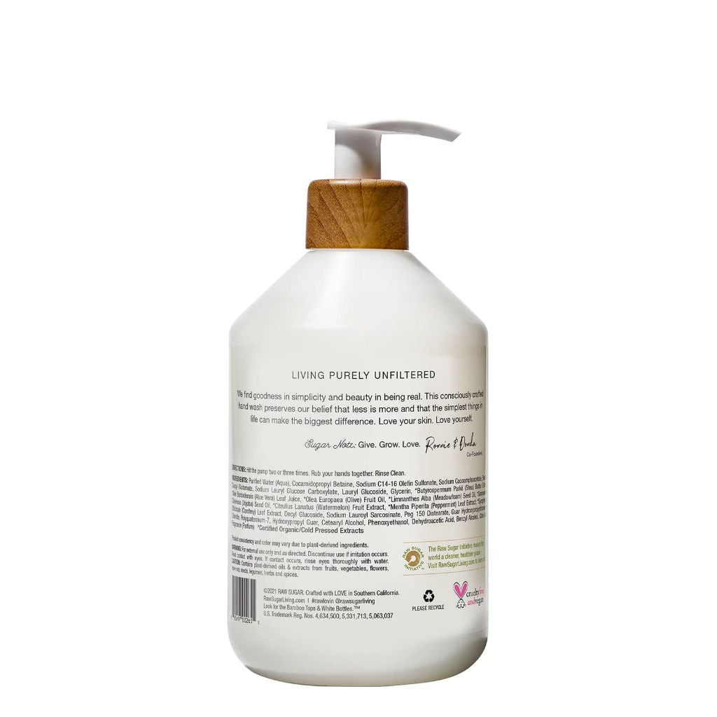 Raw Sugar, Liquid Hand Soap Watermelon, 16.9 Ounce