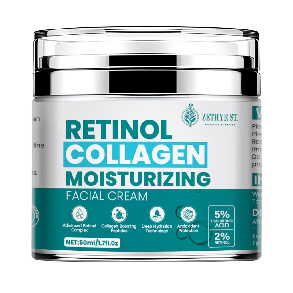 Collagen Retinol Face Moisturizer - Anti Aging Retinol Cream for Skin, Hydrating Moisturizer 1.7oz