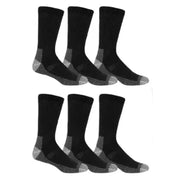 Fruit of the Loom Men's Dual Defense Crew Socks - Black, Size 6-12 (6 Pair)