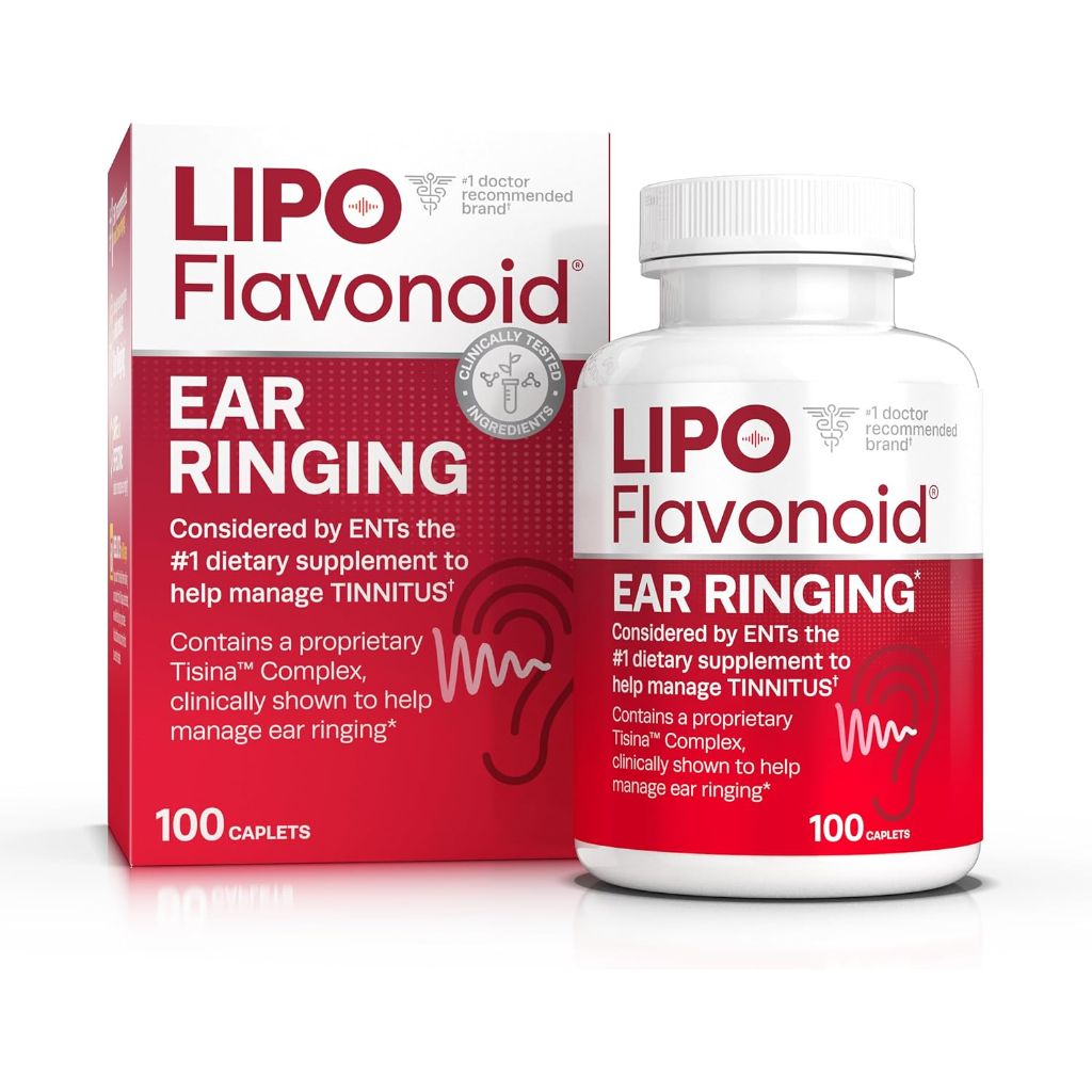 Lipo-Flavonoid Tinnitus Ear Ringing Reducer, 100 Caplets