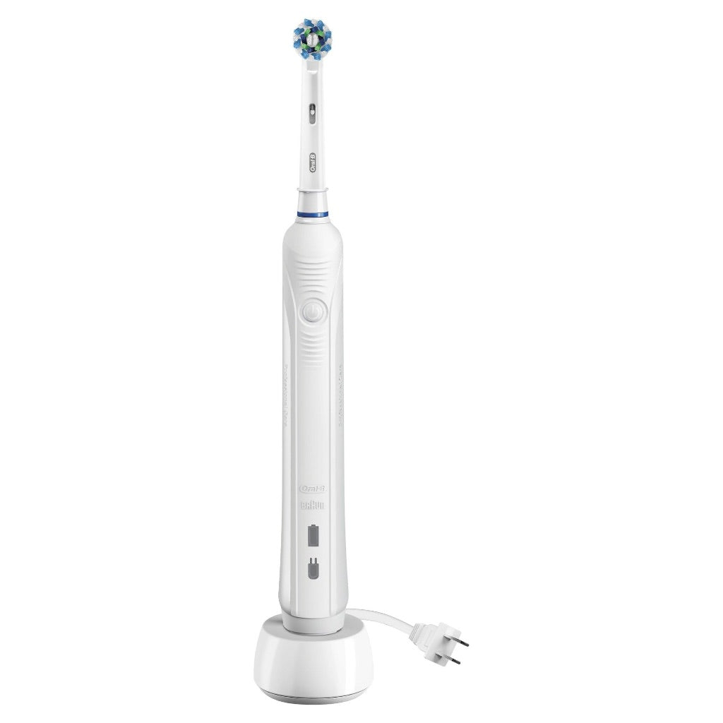 Oral-B Pro 1000 Rechargeable Electric Toothbrush with Gum Pressure Sensor, White