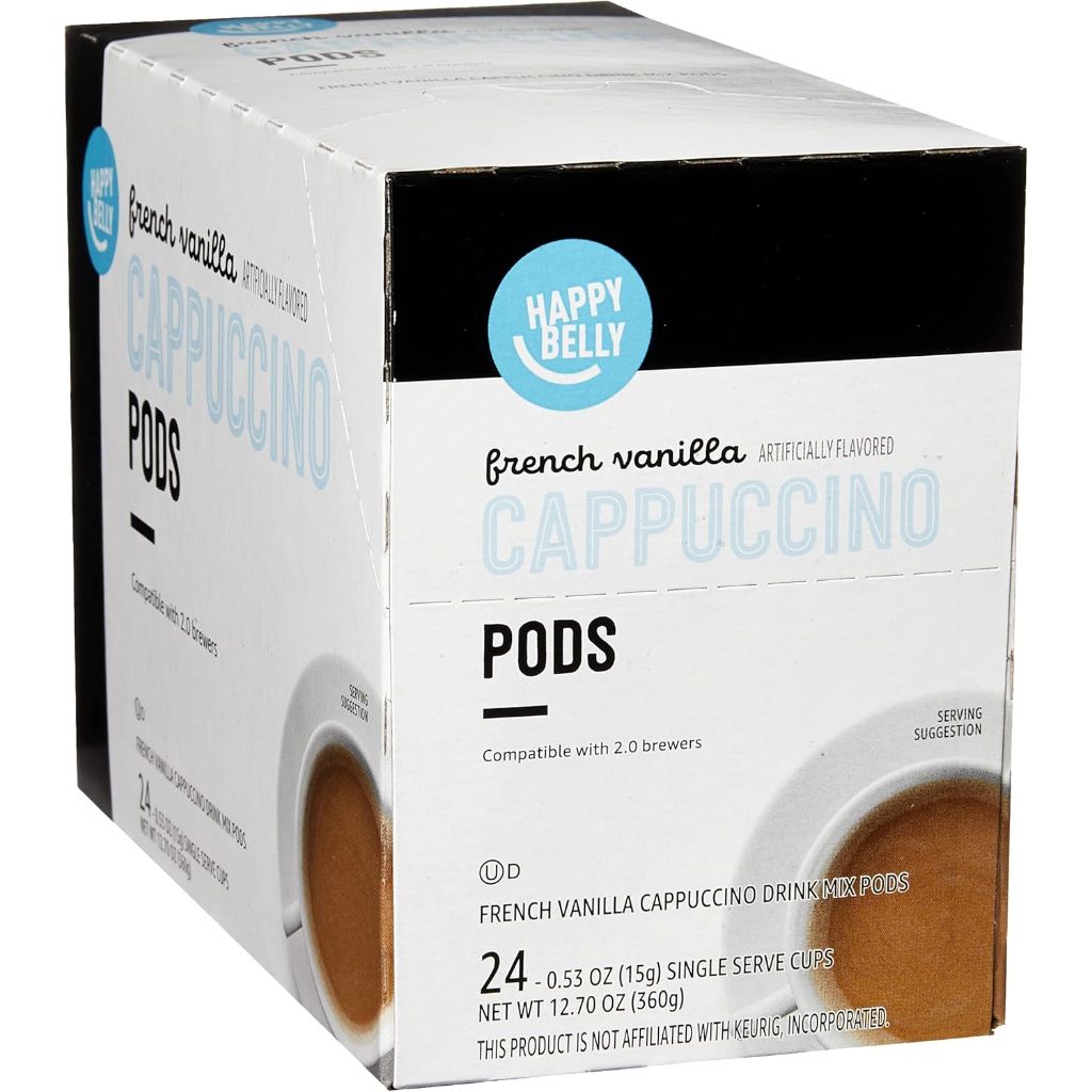 Happy Belly French Vanilla Cappuccino Keurig K-Cup Coffee Pods - 24ct.