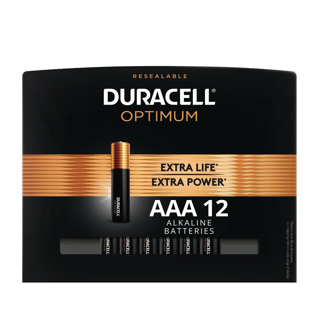 Duracell Optimum Alkaline Batteries, 1.5V AAA, 12 Ct