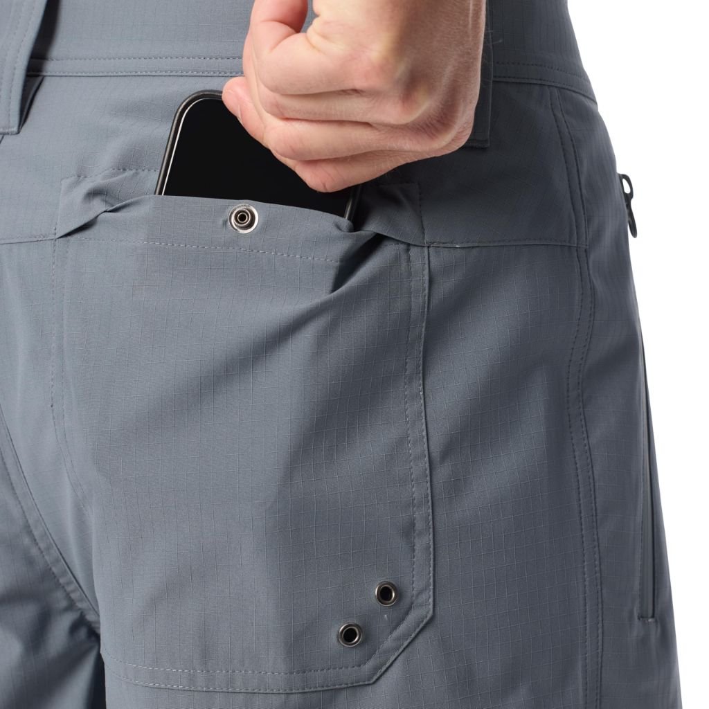BASS OUTDOOR Men's Moisture Wicking Techstop Shorts - Stormy Weather, Size 40W