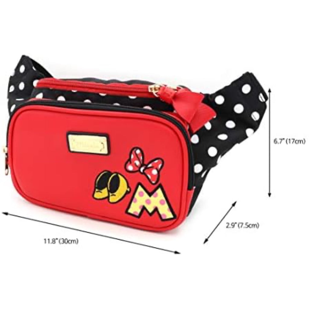 Minnie Mouse Ribbon Travel Bow Fanny Pack/Crossbody Bag