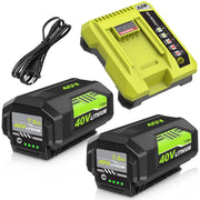 Generic Replacement 40V 7.5Ah Batteries and Charger for Ryobi OP4026 OP40261 OP4050 OP4040 OP40401 OP40201 OP40601 Cordless Tools
