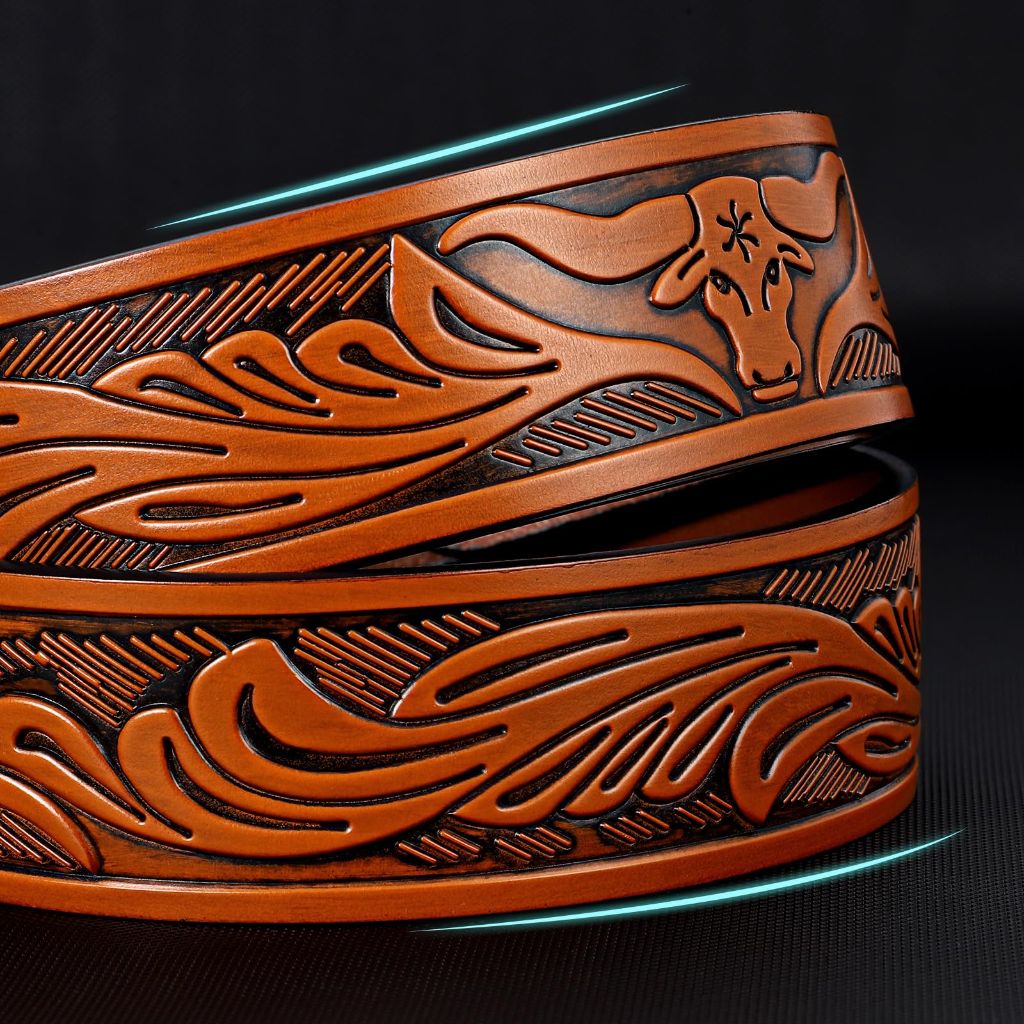 BELTROAD Western Belts Unisex, Cowboy Cowgirl Belt with Western Buckle Men's Belt