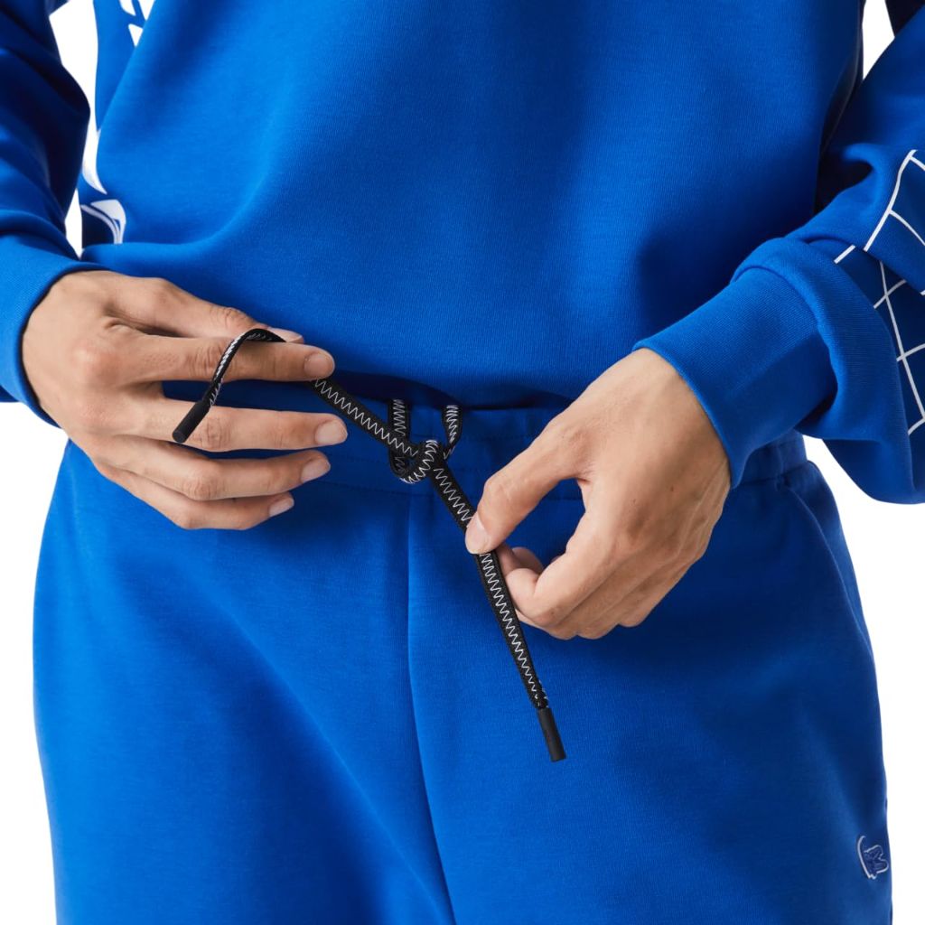 Lacoste Men's Slim Fit Oversized Branded Trackpants, Marina, 4X-Large