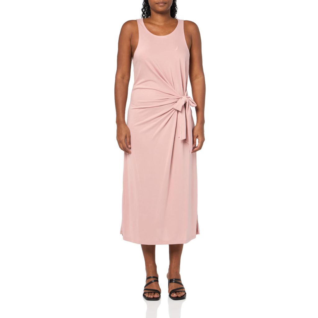 Nautica Women's Sleeveless Midi Dress, Bridal Rose, L