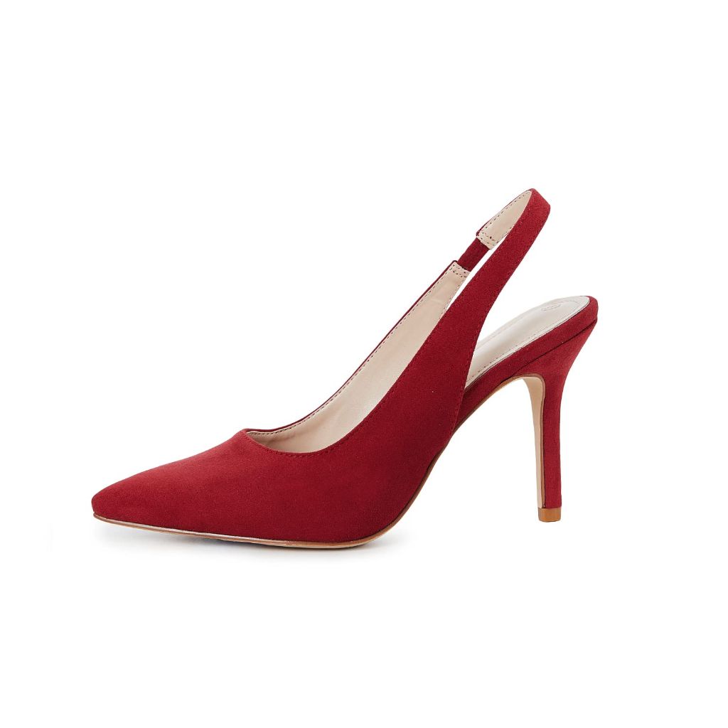 SZ 7.5, Trish Lucia Women's Slingback Pointed Toe | Burgundy