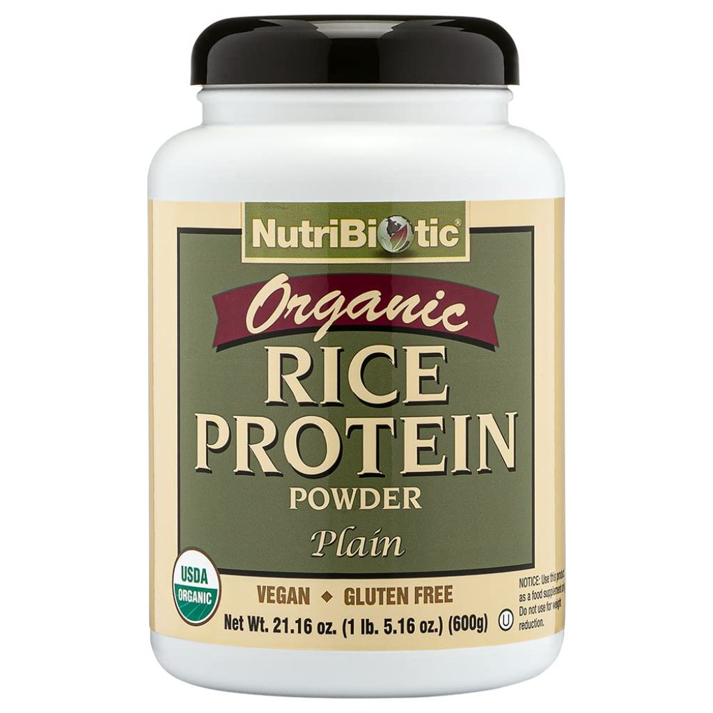 NutriBiotic Certified Organic Plain Rice Protein, 21 Ounce