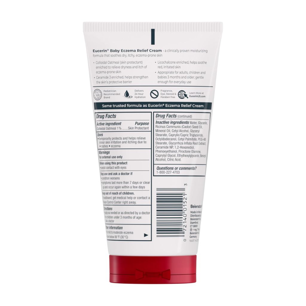 Eucerin Baby Eczema Relief Body Cream,  for 3+ Months of Age, 5 oz. Tube