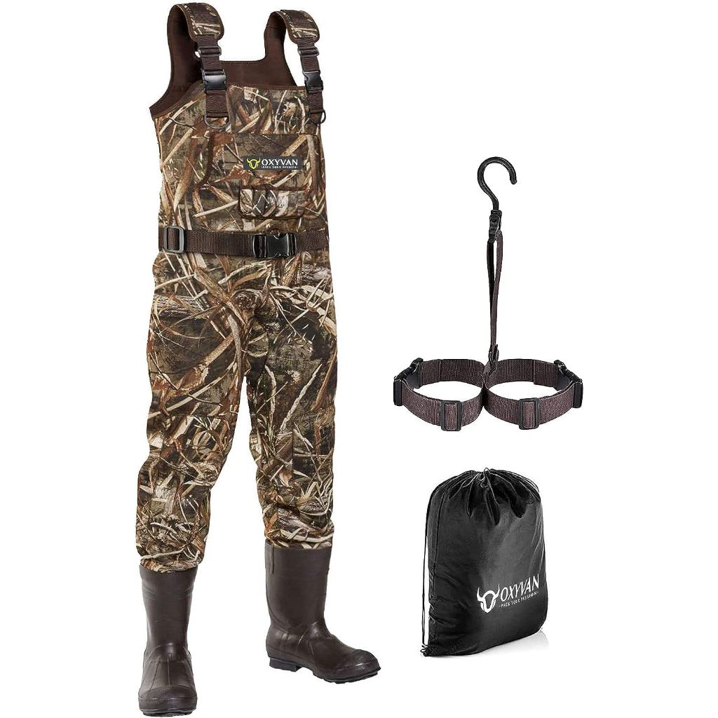 OXYVAN Duck Hunting Waders with 600G Rubber Boots Insulated