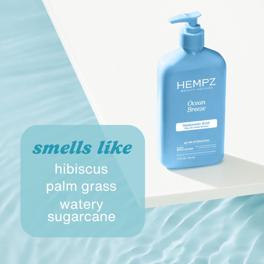 Hempz Body Lotion, Ocean Breeze Limited Edition Daily Moisturizing Cream - 17 Fl Oz