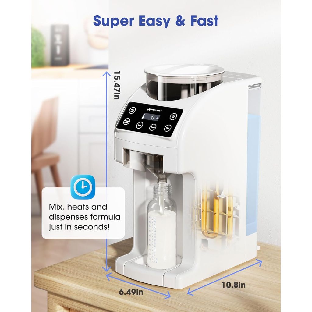 Mercalon Instant Formula Machine with Accurate Temperature Control, Automatic Powder Blending - White