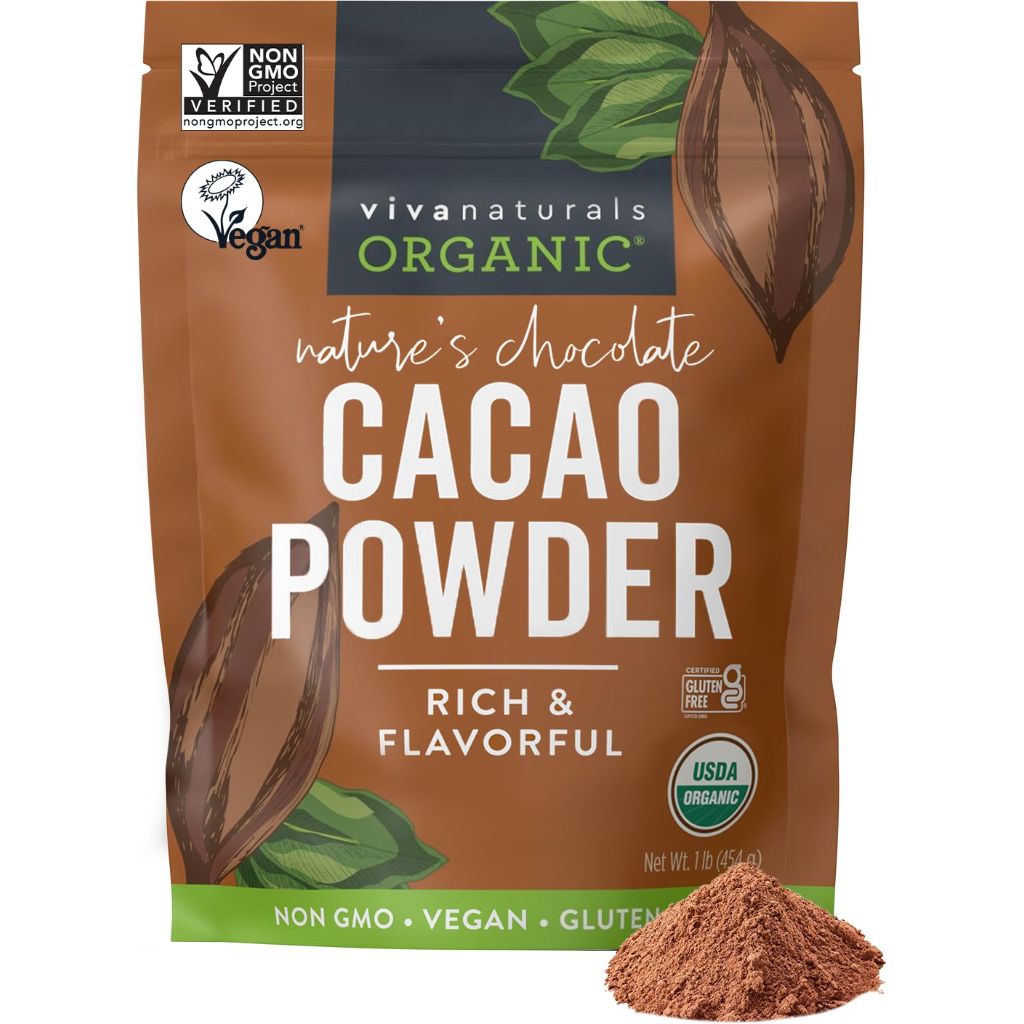 Organic Cacao Powder, Unsweetened, 1 lb (454 g)