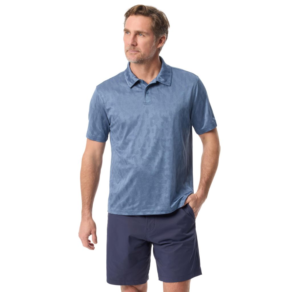 SZ M, BASS Outdoor Men's Short Sleeve Textured Polo Shirt with Buttons Standard
