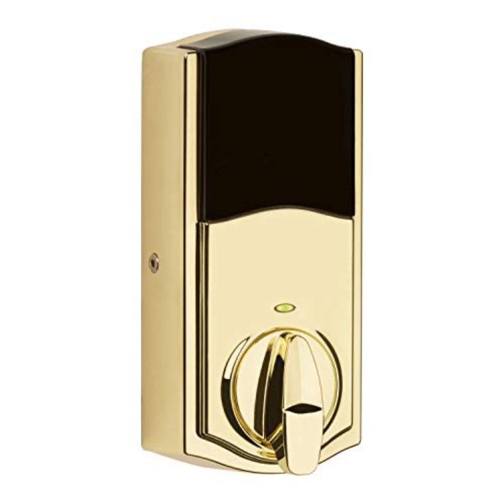 KwikSet 914 SmartCode Electric Deadbolt Lock with Zigbee 3.0 - Lifetime Polished Brass