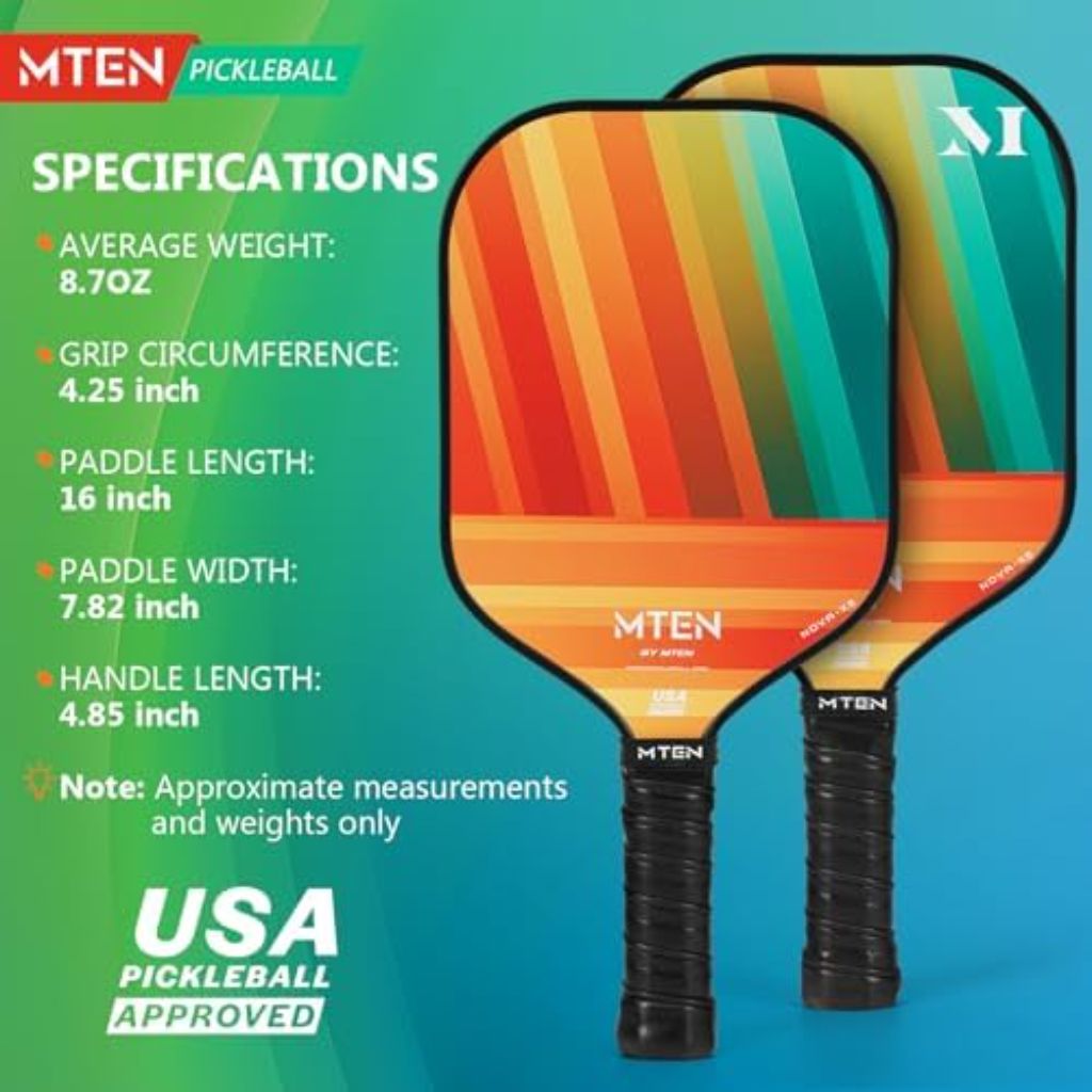 Pickleball Paddles, Carbon Fiber Pickleball Paddles, Lightweight Pickle Ball Paddle, Carbon Fiberglass Surface, USAPA Approved, Beginners & Competition, 1Pcs