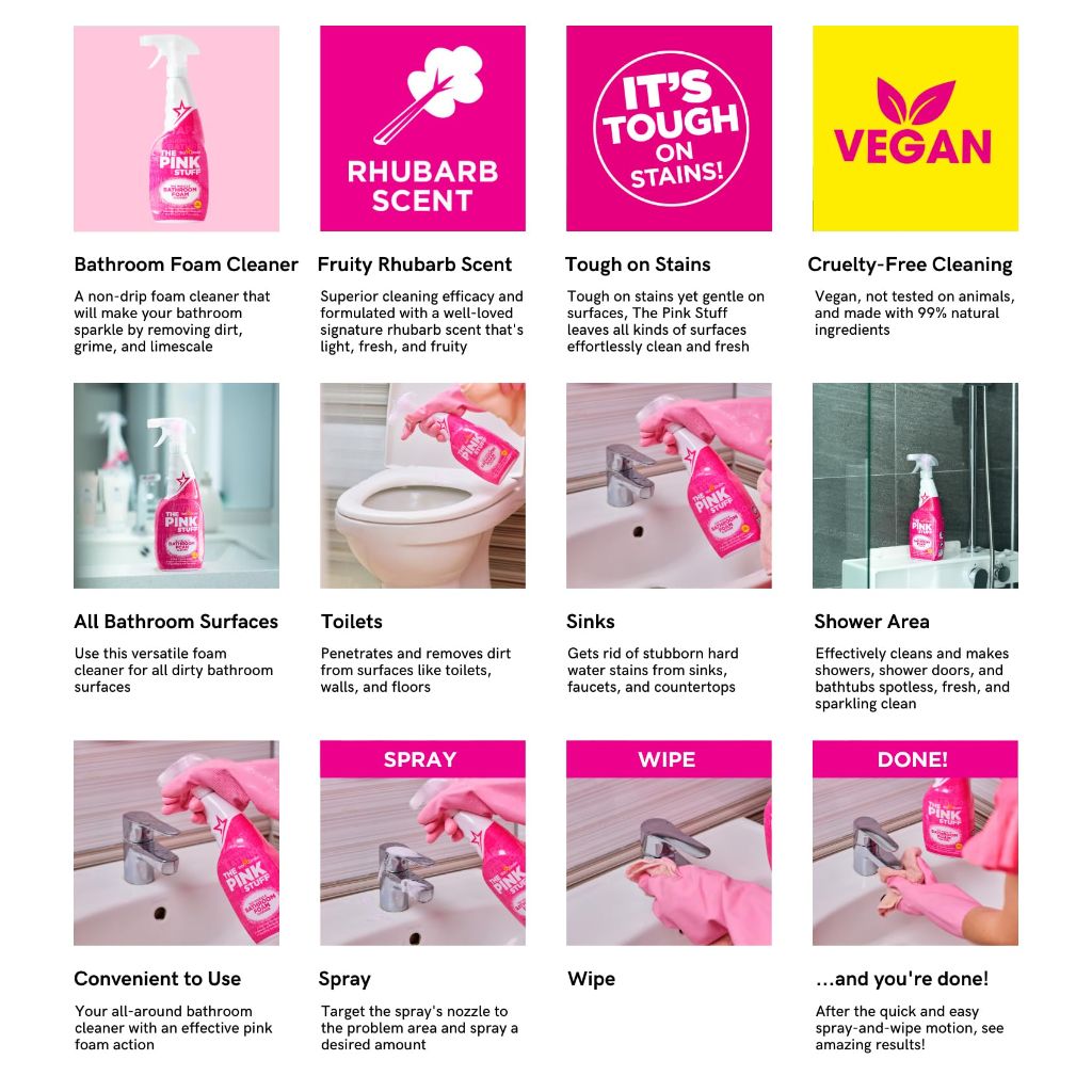 The Pink Stuff Miracle Bathroom Foam Cleaner - 750mL